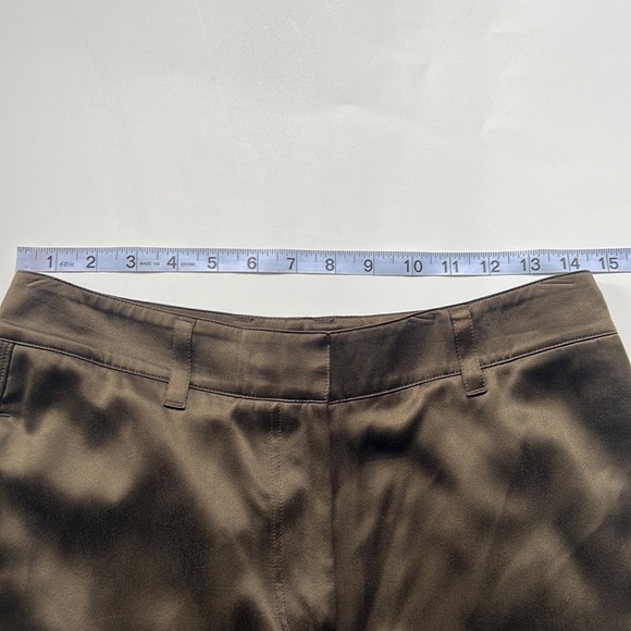 Theory Green Silk Trousers - Picture 7 of 9